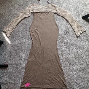 Sundress with crop sweater